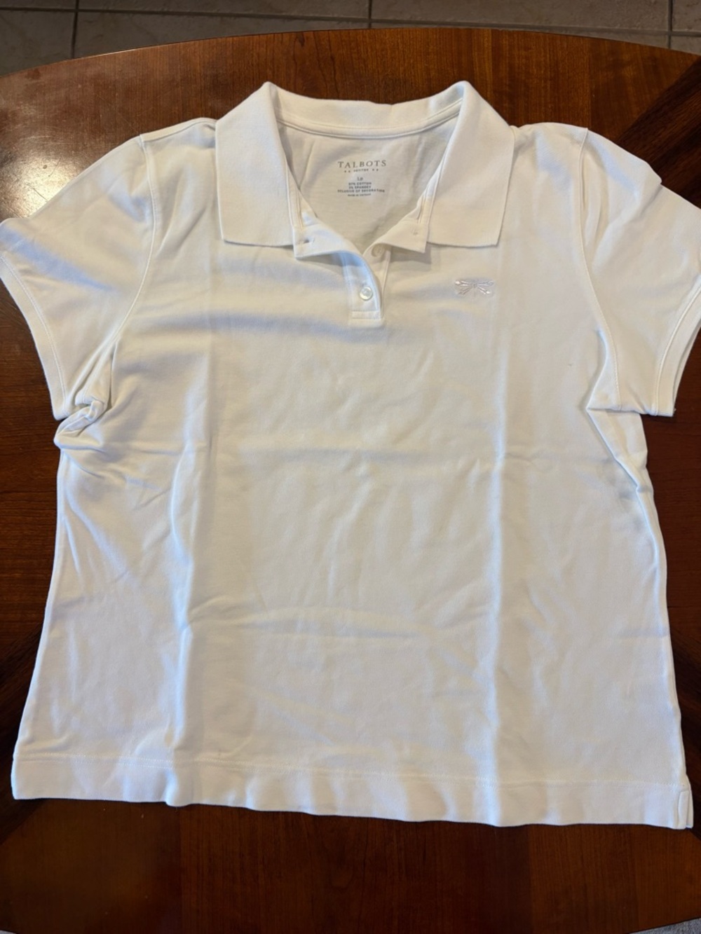 Talbots Women’s White Polo Top